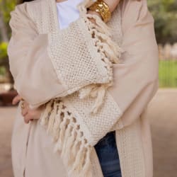 Naomi kaftan with fringes 