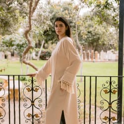Naomi kaftan with fringes 