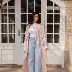 Crushed kimono - Blush pink 
