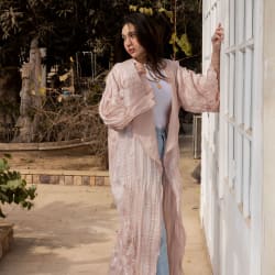 Crushed kimono - Blush pink 