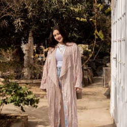 Crushed kimono - Blush pink 