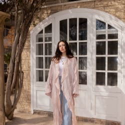 Crushed kimono - Blush pink 