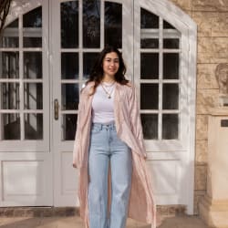 Crushed kimono - Blush pink 