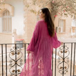 Pleated kimono - purple 