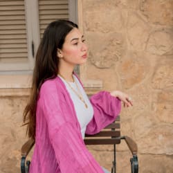 Pleated kimono - purple 