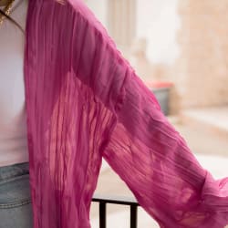 Pleated kimono - purple 