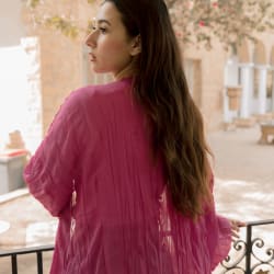 Pleated kimono - purple 