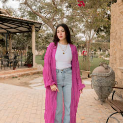Pleated kimono - purple 