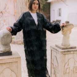 Feather kimono - Black