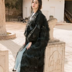 Feather kimono - Black