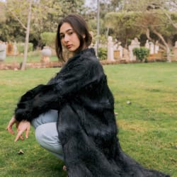 Feather kimono - Black