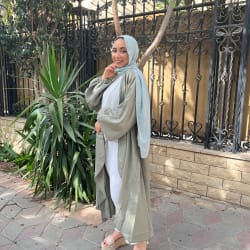 Flowy cardigan in olive 