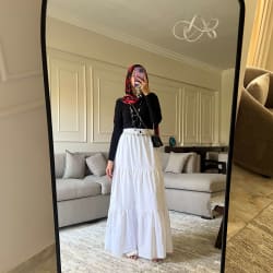 Flowy skirt -white 