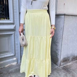 Flowy skirt- Butter yellow