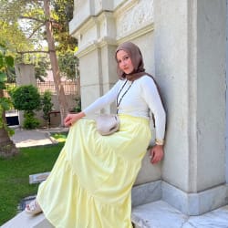 Flowy skirt- Butter yellow