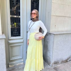 Flowy skirt- Butter yellow