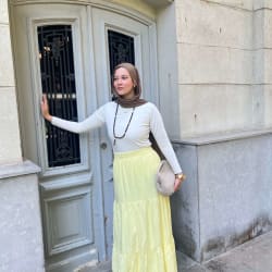 Flowy skirt- Butter yellow