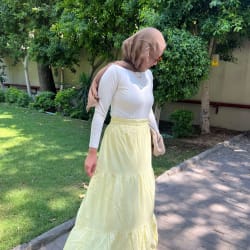 Flowy skirt- Butter yellow