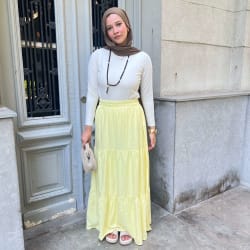 Flowy skirt- Butter yellow