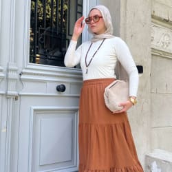 Flowy skirt- Brown