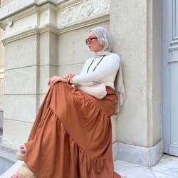 Flowy skirt- Brown