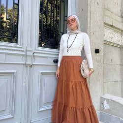 Flowy skirt- Brown
