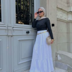 Flowy skirt -white 