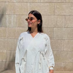 The ribbon blouse - white 