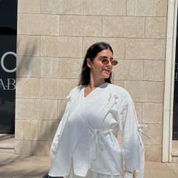 The ribbon blouse - white 