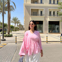 Ribbon blouse - Pink 
