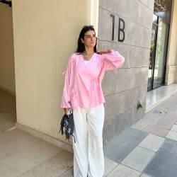 Ribbon blouse - Pink 