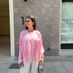 Ribbon blouse - Pink 