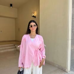 Ribbon blouse - Pink 