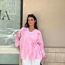 Ribbon blouse - Pink 