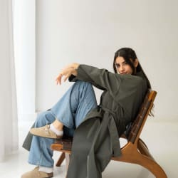 The waterproof coat-olive