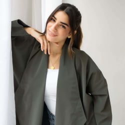 The waterproof coat-olive