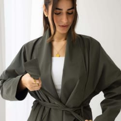 The waterproof coat-olive