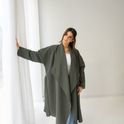 The waterproof coat-olive