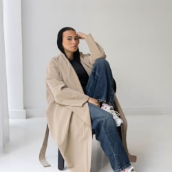 The waterproof coat-Beige