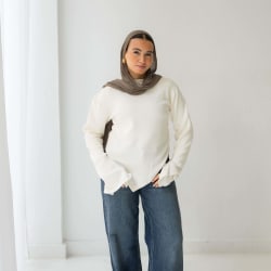 Everyday knit top- off white