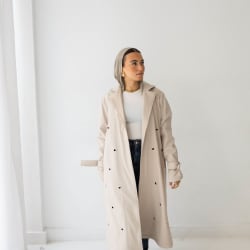The Eyelet coat- Beige