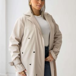 The Eyelet coat- Beige