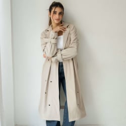 The Eyelet coat- Beige