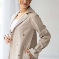 The Eyelet coat- Beige