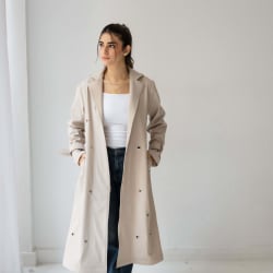The Eyelet coat- Beige