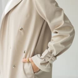 The Eyelet coat- Beige