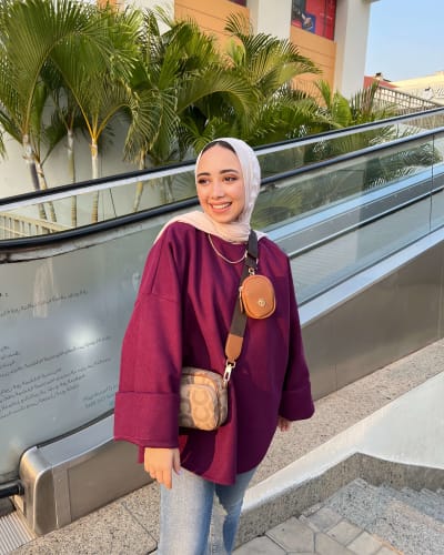  Miren top in burgundy 