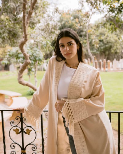 Naomi kaftan with fringes 