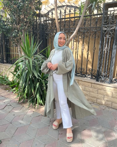 Flowy cardigan in olive 