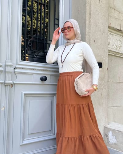 Flowy skirt- Brown